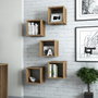 Hanah Home Estantería de Pared Walnut (5 Piezas)